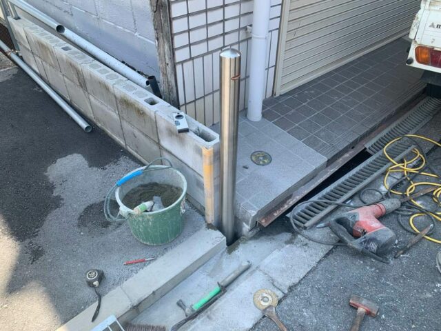 大阪市　バリカー設置工事